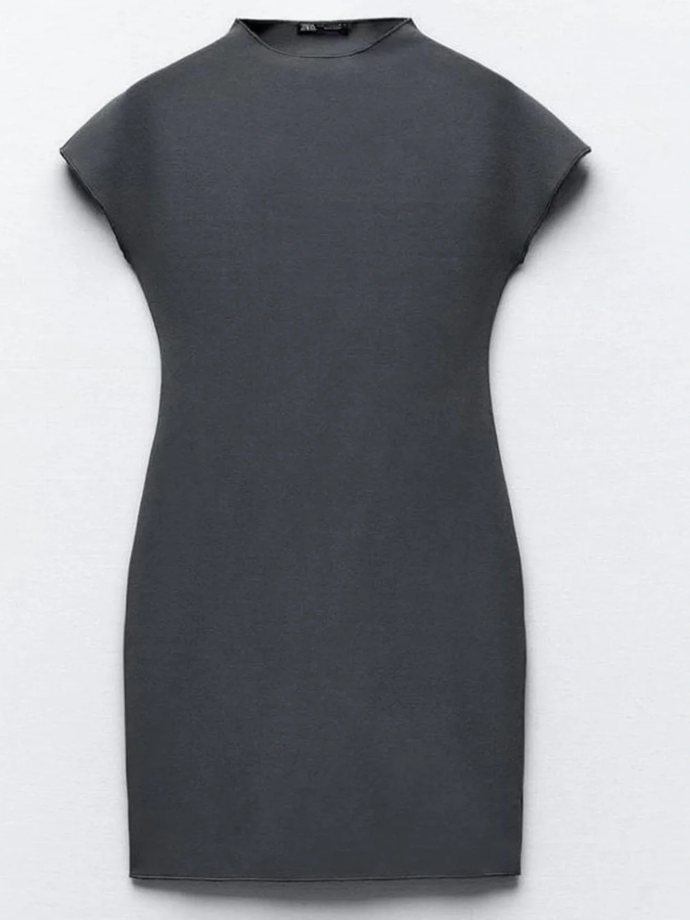 Zara - Mini Stretch Knit Dress - Gray